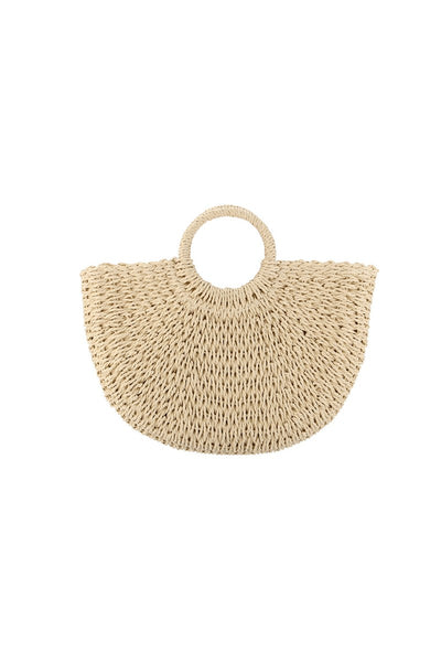 CORAL Straw Tote Bag